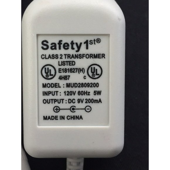 Safety 1st MUD2809200 Class 2 Transformer AC Power Adapter Output 9 Volts 200 mA - Picture 2 of 6